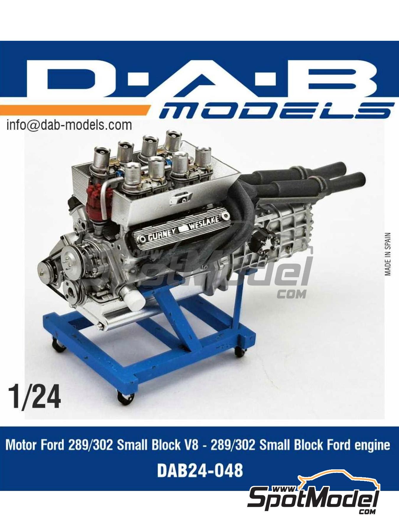 D.A.B. Models DAB24-048: Engine 1/24 scale - 289 Small Block Ford